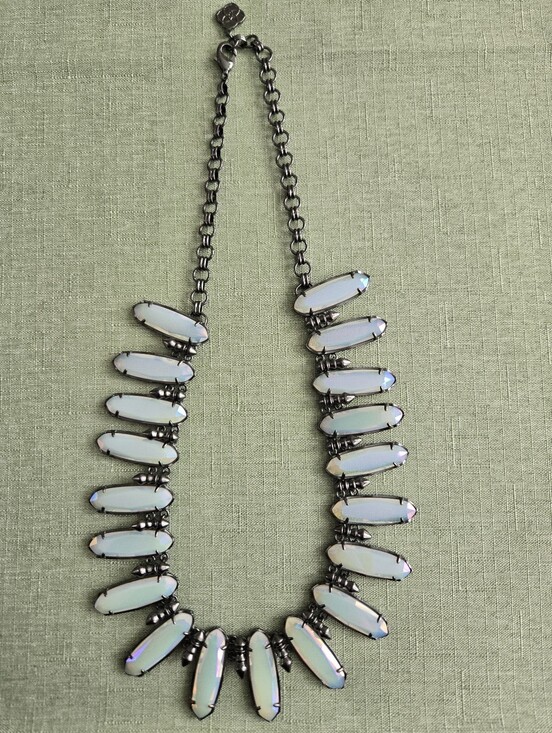 Kendra Scott Jewelry - Kendra Scott Gabriella Gunmetal and Iridescent Opal Collar Statement Necklace
